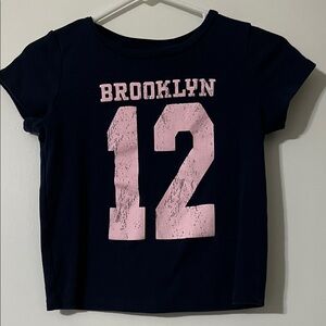 Target Kids Navy and Pink Brooklyn Tee